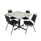 Cain Cain Square Table & Chair Set, Wood, Metal, Vinyl Top, Maple TB4848PL29BK - alternate 1
